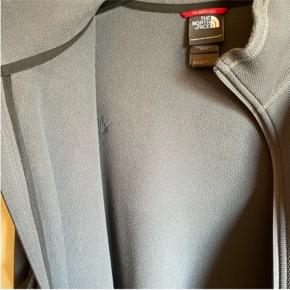 The North Face Mens Full Zip Fleece Jacket Gray Lightweight XXL